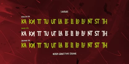 Gorgon Cursed Dripping Font Poster 12