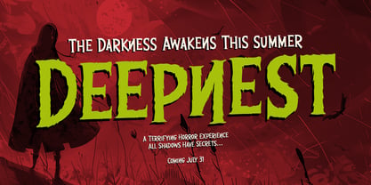 Gorgon Cursed Dripping Font Poster 2