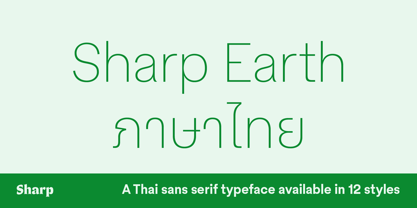 Sharp Earth Thai Font Poster 1