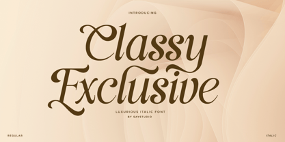 Classy Exclusive Font Poster 1