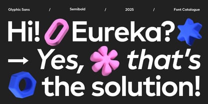 Glyphic Sans Font Poster 3