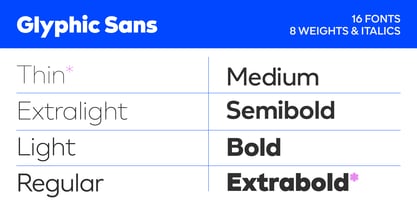 Glyphic Sans Font Poster 2