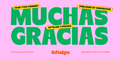 Cook Giftalgic Font Poster 7