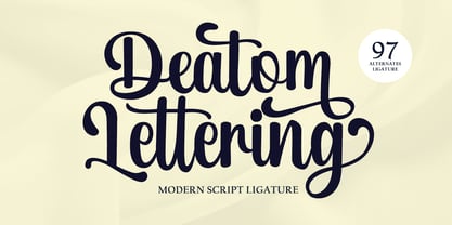 Deatom Lettering Font Poster 1