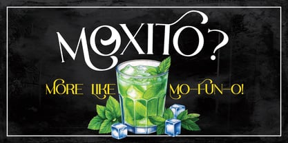 Cocktail Party Font Poster 4