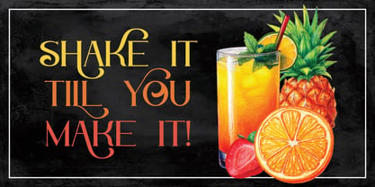 Cocktail Party Font Poster 2
