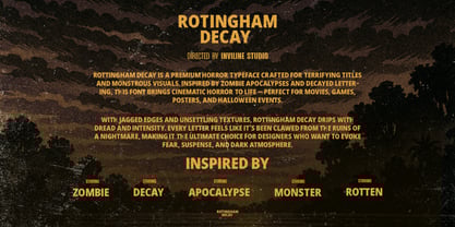 Rottingham Decay Font Poster 2