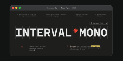 TRT Interval Font Poster 1