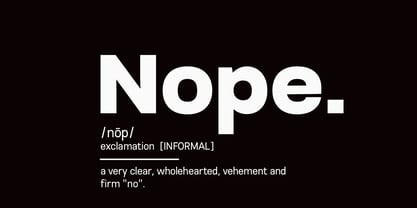 Nope Font Poster 4