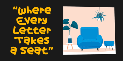 Black Chair Font Poster 2