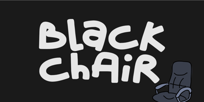 Black Chair Font Poster 1
