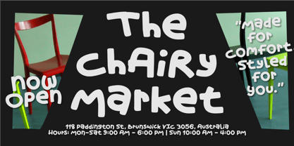 Black Chair Font Poster 4