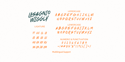Lasagnio Wiggly Font Poster 10