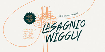 Lasagnio Wiggly Font Poster 1