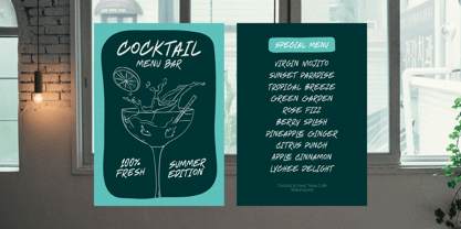 Lasagnio Wiggly Font Poster 2