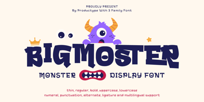 Bigmoster Font Poster 1