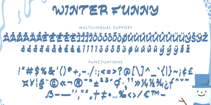 Winter Funny Font Poster 6