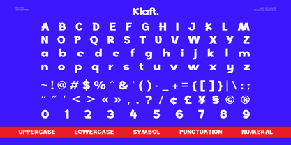 Klaft Font Poster 13