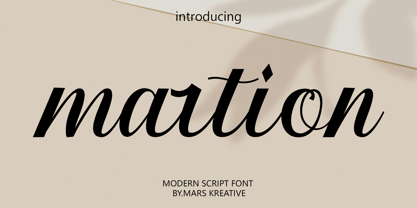 Martion Font Poster 1