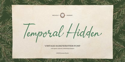 Temporal Hidden Font Poster 1