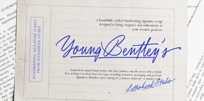 Young Bentley Font Poster 1