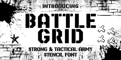 Battle Grid Font Poster 1