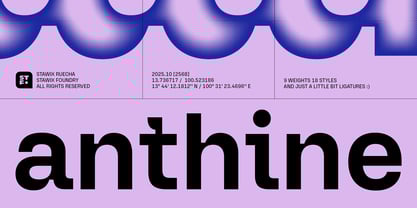 Anthine Font Poster 1