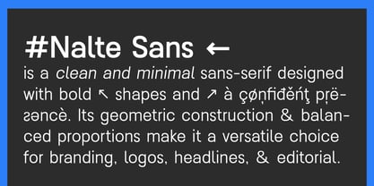 Nalte Sans Font Poster 2