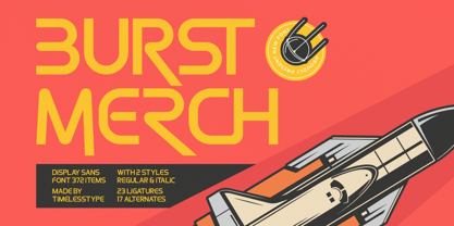 Burst Merch Font Poster 1