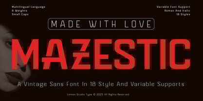 Mazestic Sans Font Poster 1