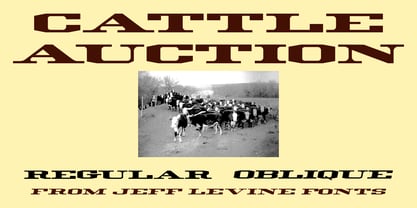 Cattle Auction JNL Font Poster 1