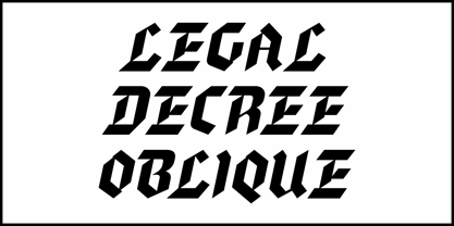 Legal Decree JNL Font Poster 4