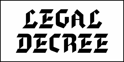 Legal Decree JNL Font Poster 2