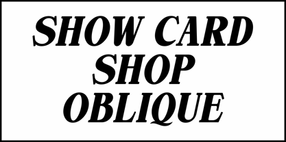 Show Card Shop JNL Font Poster 4