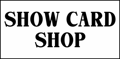 Show Card Shop JNL Font Poster 2