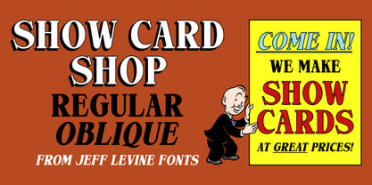 Show Card Shop JNL Font Poster 1