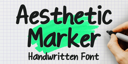 Aesthetic Marker Font Poster 1