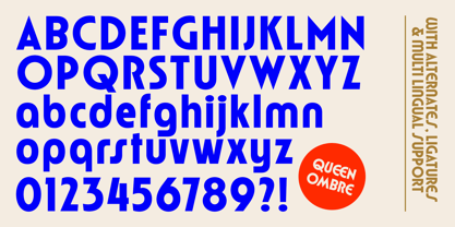 Queen Ombre Font Poster 13