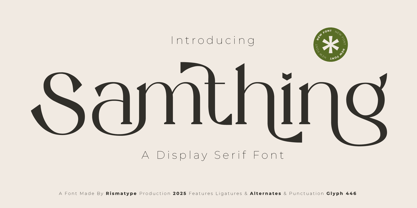Samthing Font Poster 1