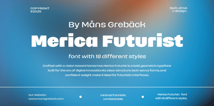 Merica Futurist Variable Font Poster 1