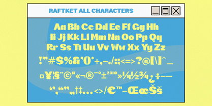 Raftket Font Poster 15