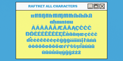 Raftket Font Poster 14