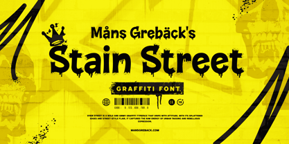 Stain Street Font Poster 1