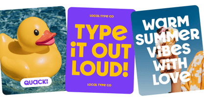 LT Shuffle Font Poster 2