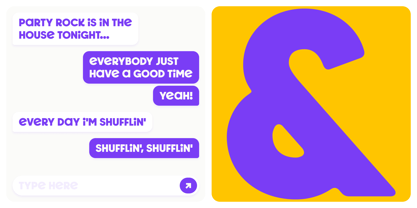 LT Shuffle Font Poster 4