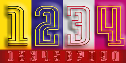 Verismo Neon Font Poster 4