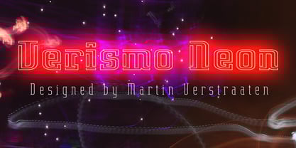 Verismo Neon Font Poster 1