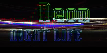 Verismo Neon Font Poster 5