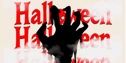 Night fall spooky Font Poster 4