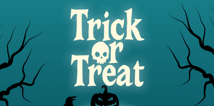 Night fall spooky Font Poster 2